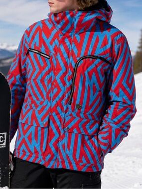Burton TWC White Collection Indecent Exposure Snowboard Jacket Men’s S Y2K